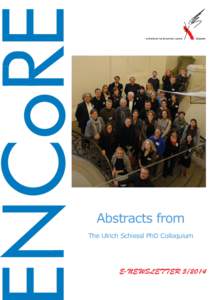 Abstracts from The Ulrich Schiessl PhD Colloquium E-NEWSLETTER[removed]  Publisher: