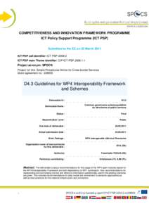 SPOCS D4.3 Guidelines for WP4 interoperability framework and schemes