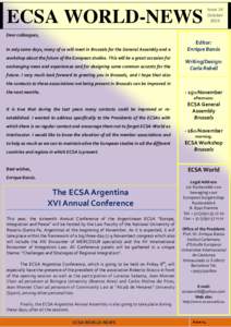 ECSA WORLD-NEWS  Issue 14 October 2013