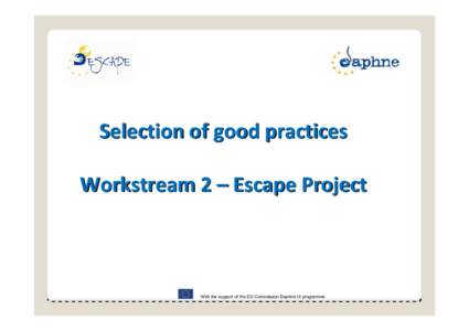 Microsoft PowerPoint - seelction of good practices escape ws2.ppt