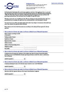 Notification form for provision of services by a non-life insurer with registered office outside the eer from a branch within the eer Sections 2:46, Financial Supervision Act (FSA) (Wet op het financieel toezicht / Wft)