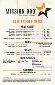 GLUTEN FREE MENU Meat Market 