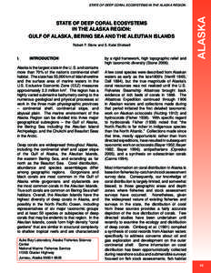 Fisheries / Water / Oceanography / Deep water coral / Coral / Bering Sea / Zhemchug Canyon / Seamount / Alaska / Coral reefs / Anthozoa / Physical geography