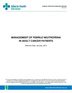 Neutropenia / Vancomycin / Chemotherapy / Piperacillin / Fever / Absolute neutrophil count / Cefepime / Antimicrobial prophylaxis / Mucositis / Medicine / Oncology / Febrile neutropenia