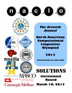 The Seventh Annual North American Computational Linguistics Olympiad