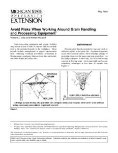 May[removed]Avoid Risks When Working Around Grain Handling and Processing Equipment1 Howard J. Doss and William McLeod2 Grain processing equipment and storage facilities