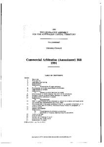 1991 THE LEGISLATIVE ASSEMBLY FOR THE AUSTRALIAN CAPITAL TERRITORY (As presented) (Attorney-General)