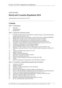 Burial and Cremation Regulations 2014