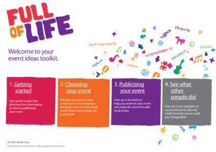 Full of life - Event ideas toolkit