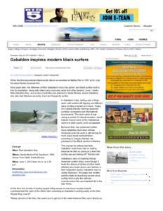 Gabaldon inspires modern black surfers | gabaldon, surfing, black - Sports - The Orange County Register