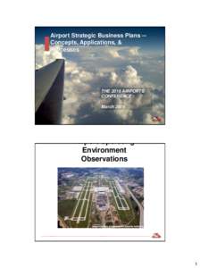 Airport Strategic Business Plans -Concepts, Applications, & Processes THE 2016 AIRPORTS CONFERENCE March 2016