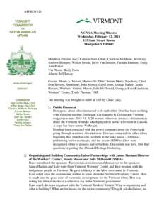 APPROVED  VERMONT COMMISSION ON