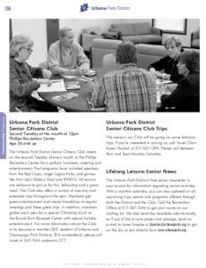 Community Programs  | Urbana Park District Senior Citizens Club