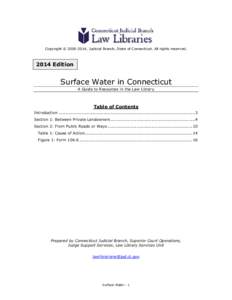 Surface Water in Connecticut