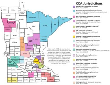 CCA Jurisdictions Anoka County Community Corrections Phone: [removed]KITTSON  ROSEAU