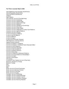 Neurology / American Medical Association / Archives of Pediatrics & Adolescent Medicine / Neuropsychiatry / Journal of Neurosurgery / Archives of Disease in Childhood / Clinical psychology / Leon Eisenberg / Journal Watch / Medicine / Health / Psychiatry