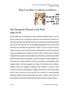 Microsoft Word - John Lesson 07 The Samaritan Woman at the Well John[removed]doc