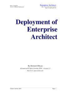 Deployment of Enterprise Architect