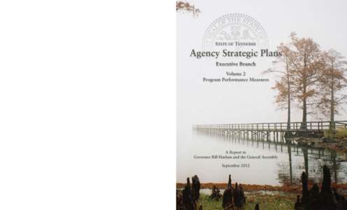 Agency Strategic Plans • Volume 2, Program Performance Measures • September[removed]STATE OF TENNESSEE Agency Strategic Plans Executive Branch