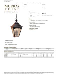 Vist our web site at www.Feiss.com OL1011ORB - page 1 of 1  http://www.elitefixtures.com/index.cfm/manufacturer/Murray-Feiss-Lighting.html Job Name: