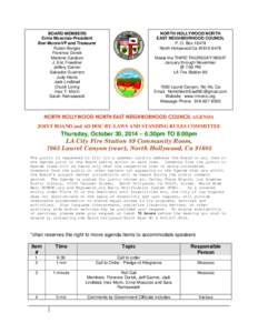 Moscoso / Agenda / Public comment / Hollywood / North Hollywood /  Los Angeles / Minutes / Meetings / Parliamentary procedure / Government