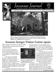 Jocassee Journal  Information and News about the Jocassee Gorges Fall/Winter 2009