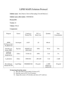 Microsoft Word - LIPID MAPS Solution Protocol for Bone Marrow Derived Macrophage Growth Medium 2 versiondoc