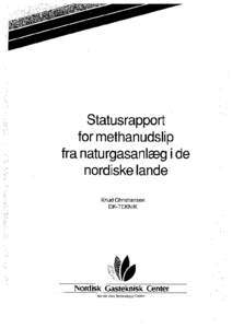 statusrapport for methanudslip fra naturgasanlceg i de nordiske lande Knud Christiansen OK-TEKNIK