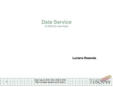 IBM Software Group  Data Service A DAS for services  Luciano Resende