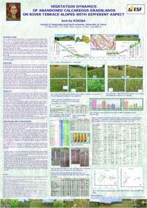 VEGETATION DYNAMICS OF ABANDONED CALCAREOUS GRASSLANDS ON RIVER TERRACE SLOPES WITH DIFFERENT ASPECT Solvita RŪSIŅA Faculty of Geography and Earth sciences, University of Latvia 19 Raina blvd., LV-1586, Riga, Latvia, e