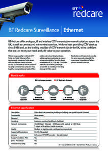 Public safety / Ethernet / Video / IEEE standards / Closed-circuit television / BT Group / Surveillance / Security / National security