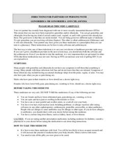 Infectious diseases / HIV/AIDS / Chlamydiae / Sexual health / Sexually transmitted disease / Gonorrhea / Non-gonococcal urethritis / Azithromycin / Amoxicillin / Medicine / Health / Sexually transmitted diseases and infections