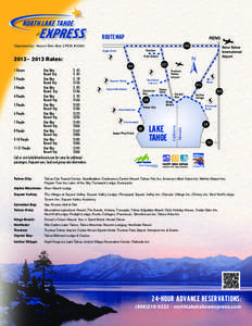ROUTE MAP  RENO I-80  Operated by: Airport Mini Bus CPCN #2350