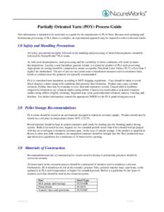 Partially Oriented Yarn (POY) Process Guide