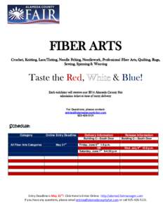 FIBER ARTS Crochet, Knitting, Lace/Tatting, Needle Felting, Needlework, Professional Fiber Arts, Quilting, Rugs, Sewing, Spinning & Weaving Taste the Red,