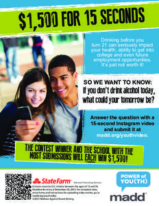 MADD Video Contest Flyer 1