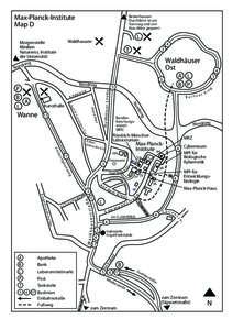 Max-Planck-Institute Map D Bebenhausen Durchfahrt ist am Sonntag und von