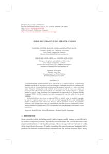 Preprint of an article published in Parallel Processing Letters, Vol. 24, Nopages) DOI: S0129626414410035 c 
World Scientific Publishing Company