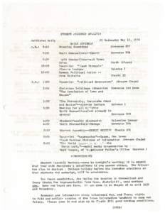 STUDENT I~SSEMBLY BULLETIN.~ i’fr8 Wednesday Mey 13, 1970 Published Daily 8:45