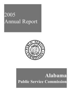 2005 Annual Report Alabama Public Service Commission