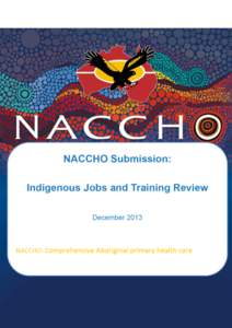 NACCHO Submission to the Federal Government – Indigenous Jobs and Training Review December 2013 National Community Controlled Health Organisation, Garema Place, Canberra P.O. Box 5120, Braddon, ACT 2612
