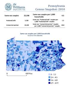 Pennsylvania Census Snapshot: 2010 Same-sex couples 22,336