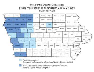 Presidential Disaster Declaration Severe Winter Storm and Snowstorm Dec[removed], 2009 FEMA-1877-DR Lyon  Osceola