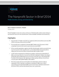 The Nonprofit Sector in Brief 2014