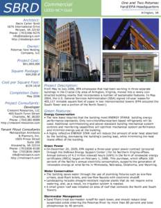 SBRD  Commercial LEED-NC® Gold  One and Two Potomac