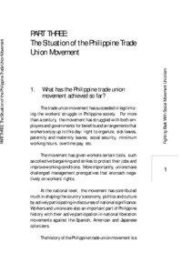 1.  What has the Philippine trade union