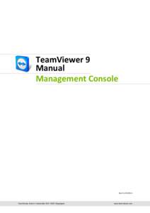 TeamViewer 9 Manual – Management Console