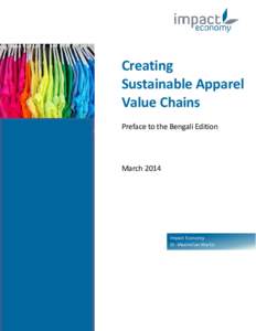 Creating Sustainable Apparel Value Chains Preface to the Bengali Edition  March 2014