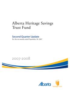 Alberta Heritage Savings Trust Fund - Quarterly Report