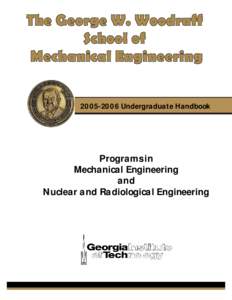 [removed]Undergraduate Handbook  Programs in Mechanical Engineering and Nuclear and Radiological Engineering